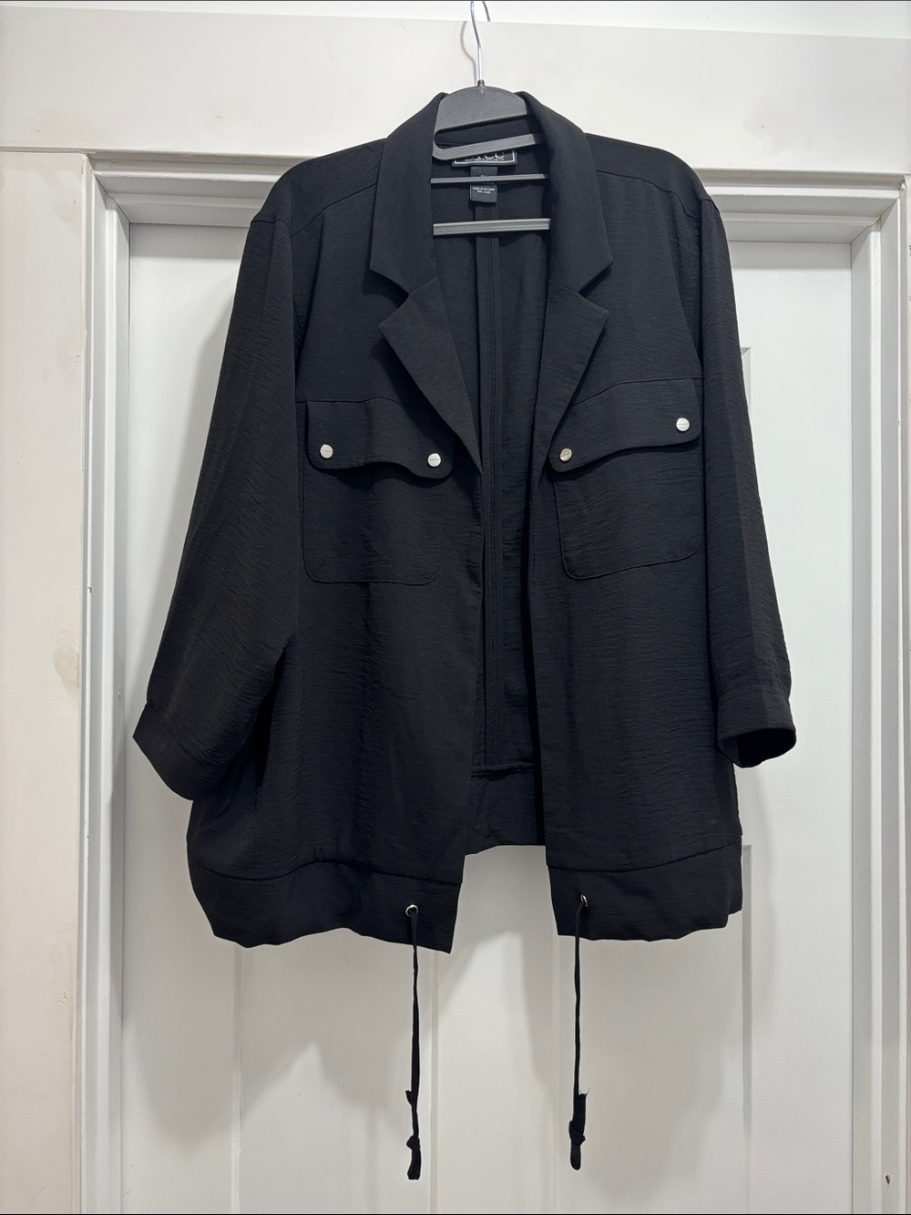 Black Relaxed Utility Jacket